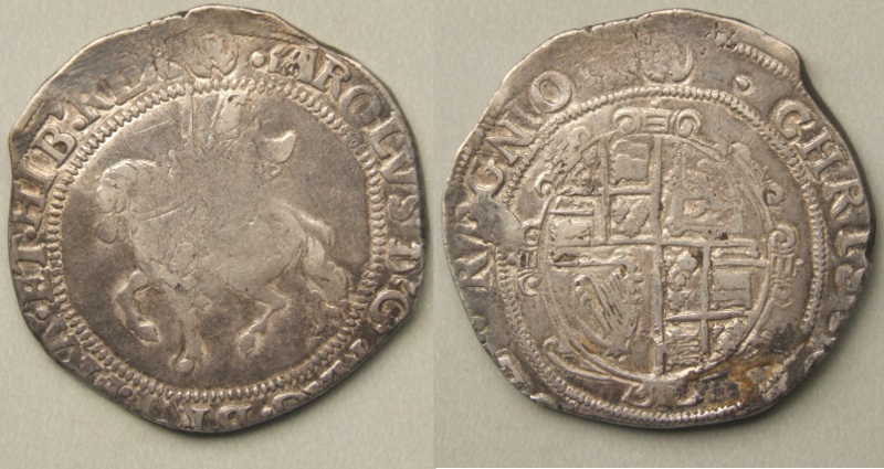 Charles I, halfcrown mm(R)
